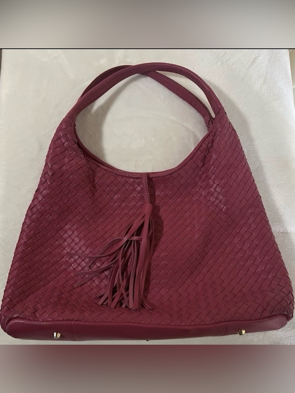 🩷 LALO LARGE Pink HAND Woven
NAPA LEATHER HANDBAG /
Vintage🩷